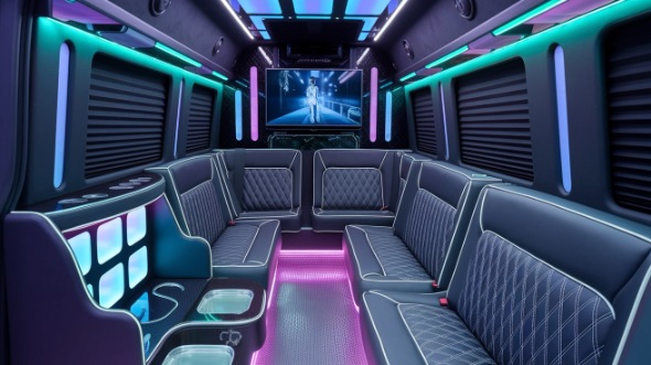 party bus rental interior lodi