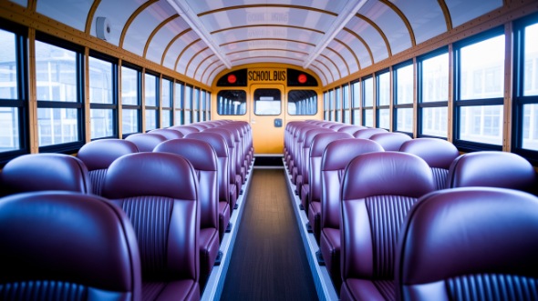 school bus rental interior lodi