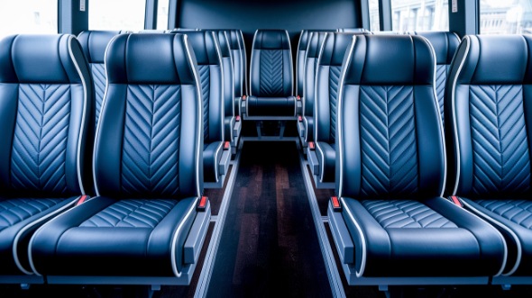 stockton 15 passenger minibus inside