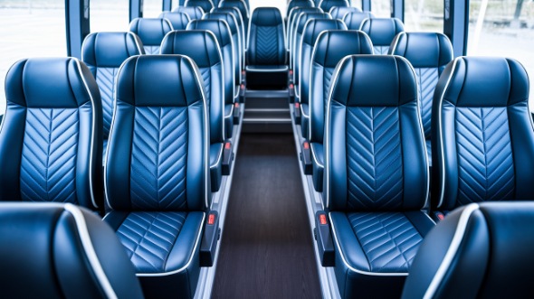 stockton 18 passenger minibus inside