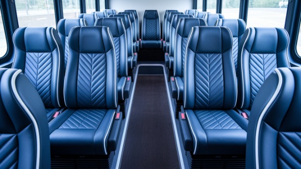 stockton 20 passenger minibus inside