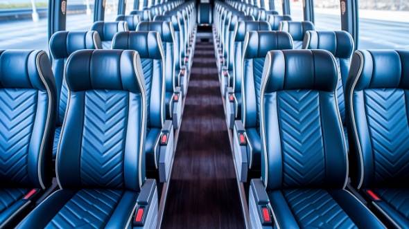 stockton 50 passenger charter bus inside