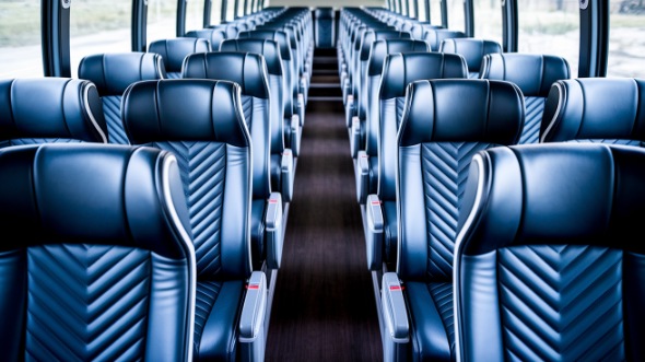 stockton 54 passenger charter bus inside